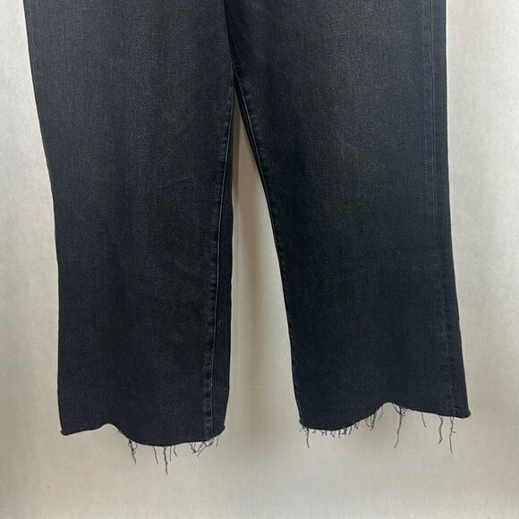 NWT Dear John Fiona Denim Jeans Wide Leg High Rise Size 32 Black - Picture 3 of 11